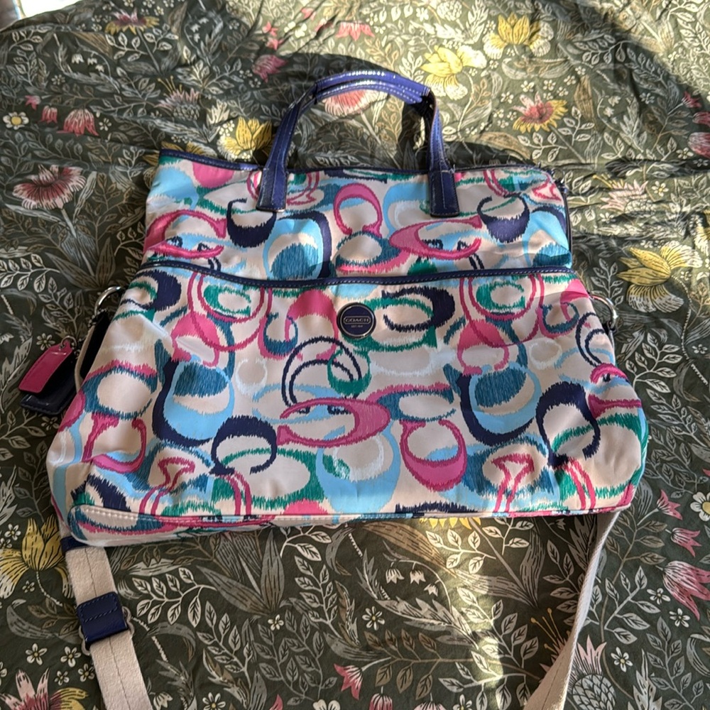 Colorful coach purse
